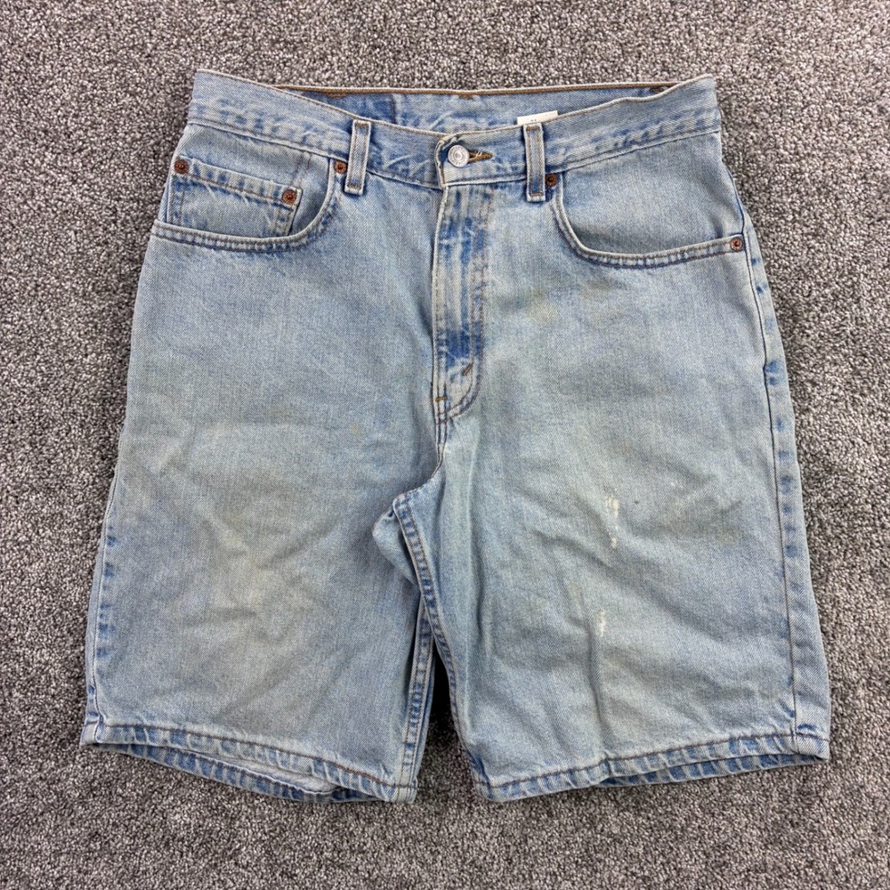 Vintage Levi's 560 Denim Shorts Mens 31‎ Blue Light Wash Loose Fit Jorts